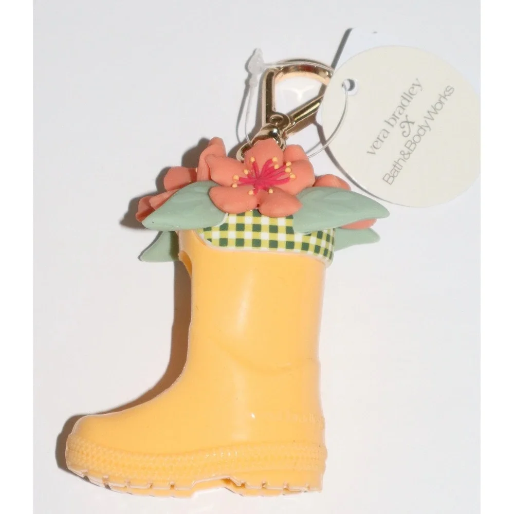Vera Bradley x Bath & Body Works Yellow Rain Boot Flower PocketBac Holder NWT - Picture 7 of 9